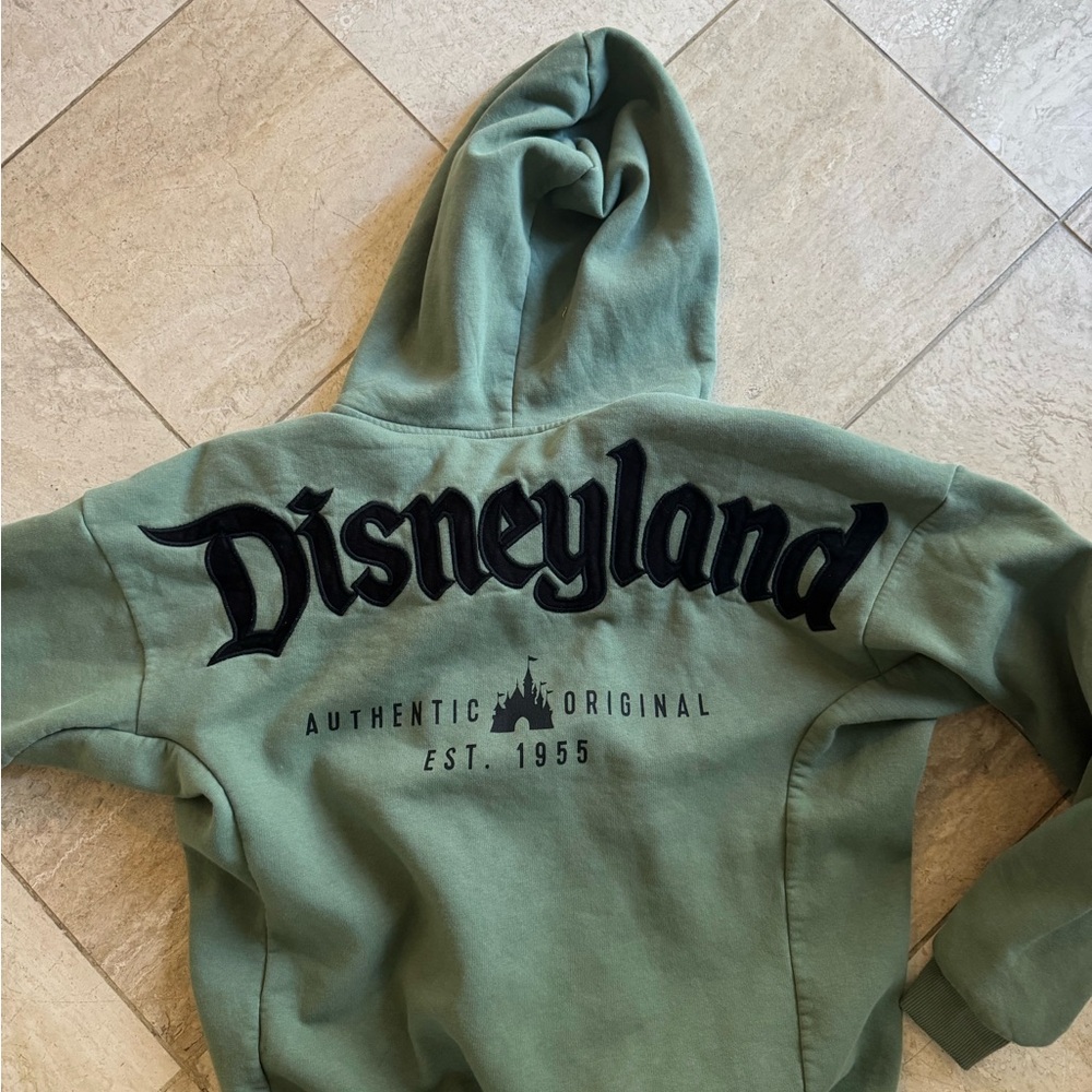 Green Disneyland zip up Hoodie S